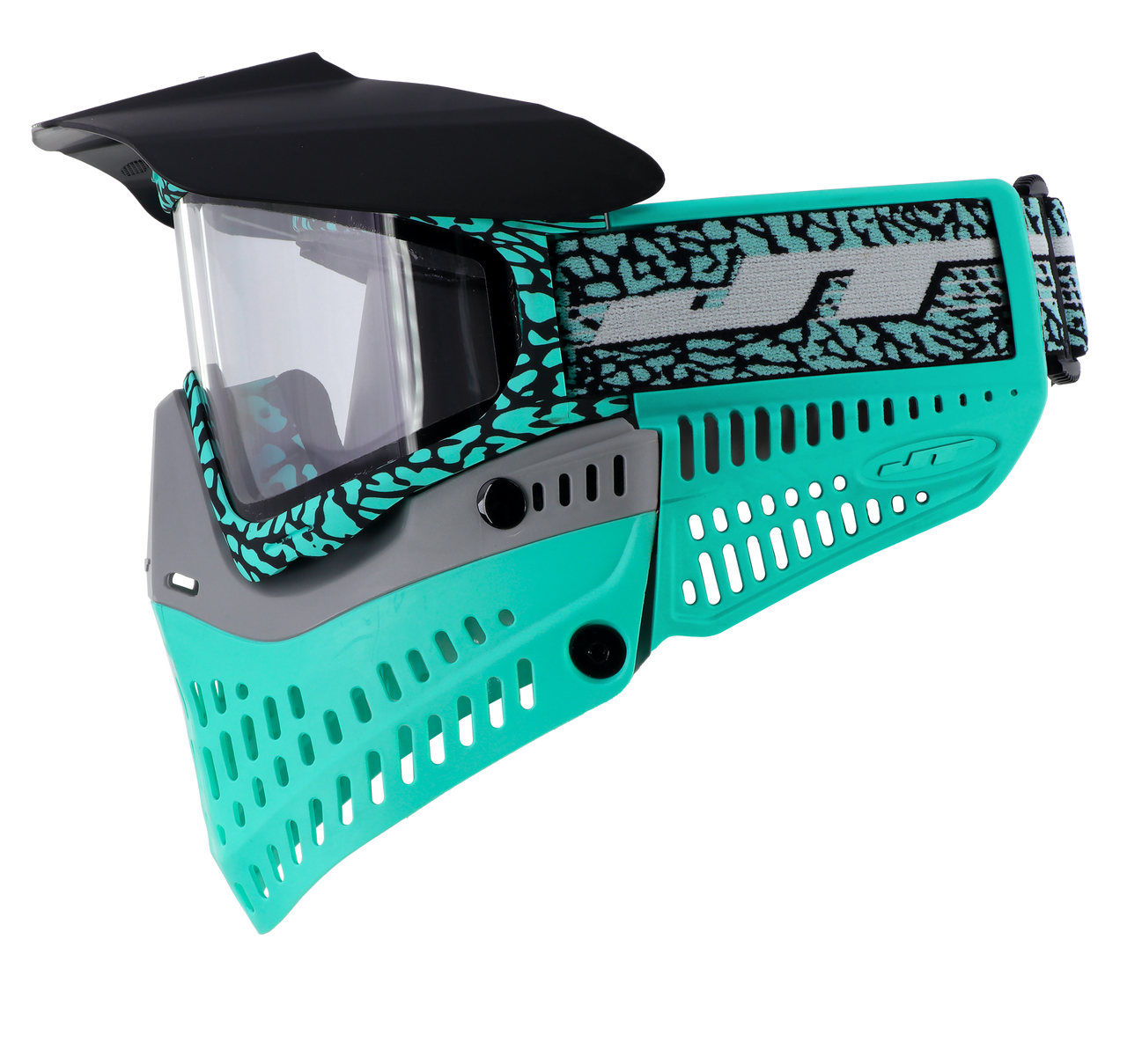 JT Proflex LE Paintball Mask - Mastodon Series - Aquamarine + Bonus Teal Ears