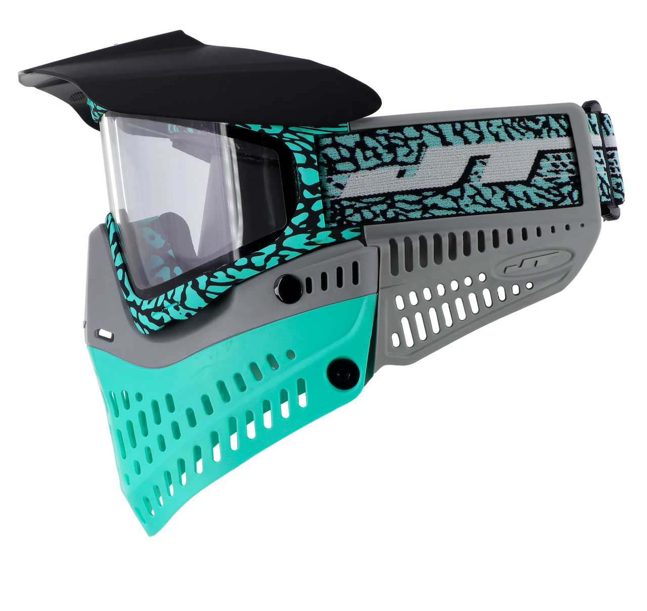 JT Proflex LE Paintball Mask - Mastodon Series - Aquamarine + Bonus Teal Ears