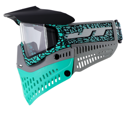 JT Proflex LE Paintball Mask - Mastodon Series - Aquamarine + Bonus Teal Ears