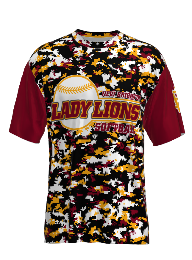 NB Lady Lions - Maroon Dri Fit Performance T Shirt