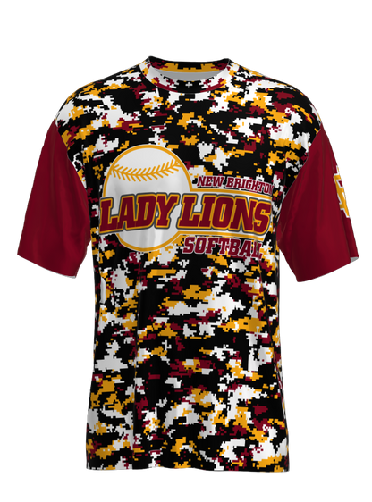 NB Lady Lions - Maroon Dri Fit Performance T Shirt