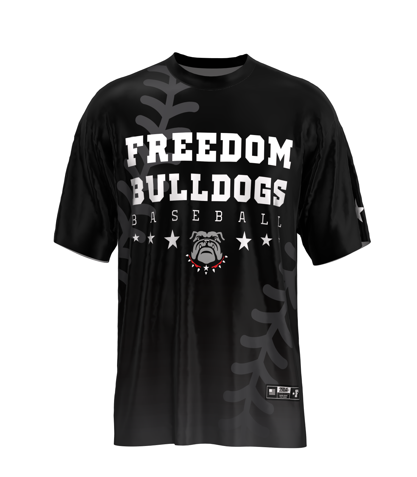 Freedom Baseball Stitches Dri Fit Performance T Shirt