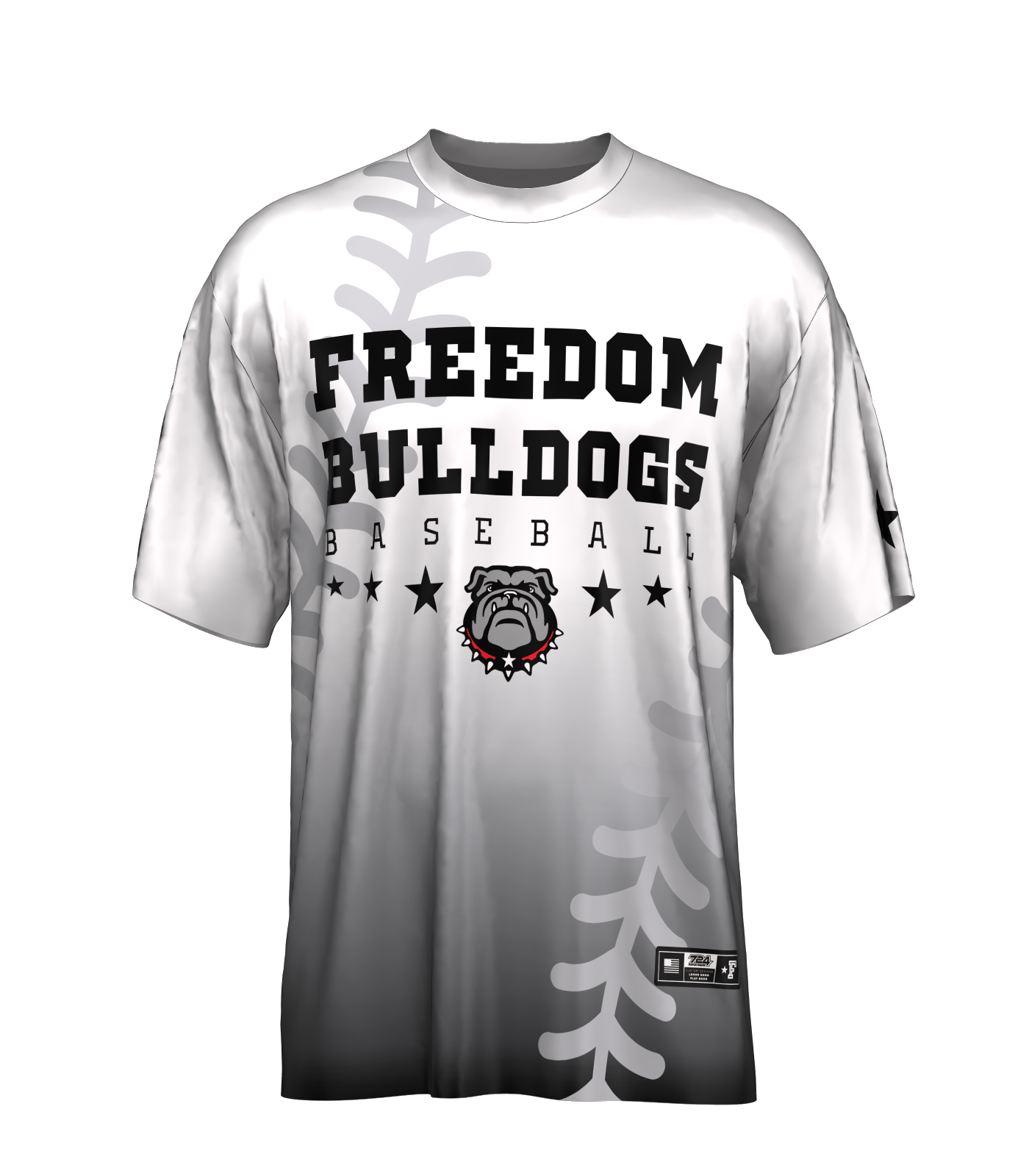 Freedom Baseball Stitches Dri Fit Performance T Shirt